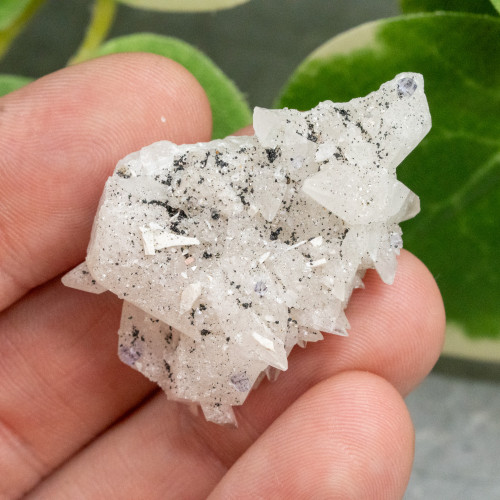 Dogtooth Calcite with Purple Fluorite and Hematite #1