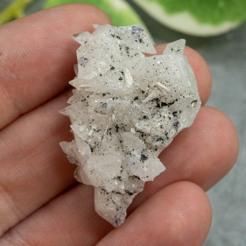 Dogtooth Calcite with Purple Fluorite and Hematite #1