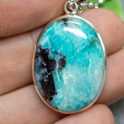 Amazonite with Black Tourmaline Necklace #1