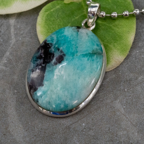 Amazonite with Black Tourmaline Necklace #1