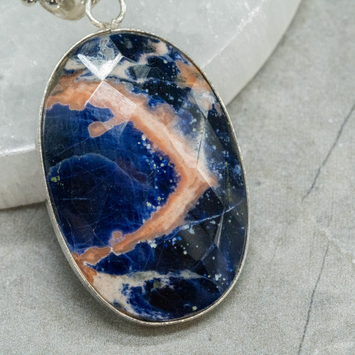 Facetted Sunset Sodalite Necklace #1