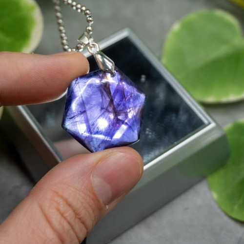 Hexagonal Amethyst Necklace