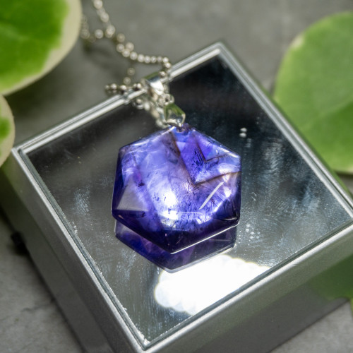 Hexagonal Amethyst Necklace