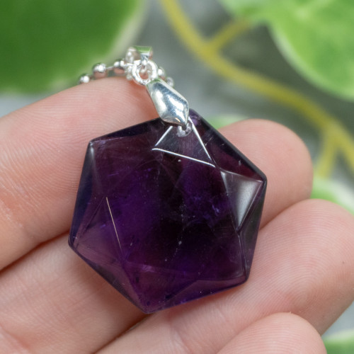 Hexagonal Amethyst Necklace