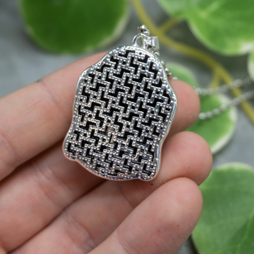 Obsidian Buddha Head Necklace