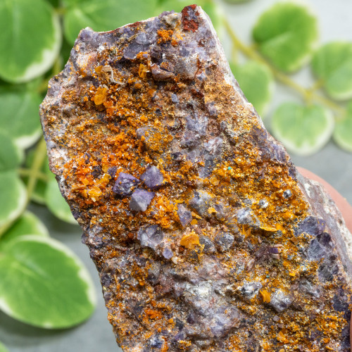 Purple Fluorite on Wulfenite, Mimetite, and Aragonite #4