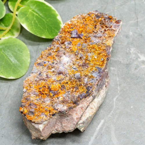 Purple Fluorite on Wulfenite, Mimetite, and Aragonite #4