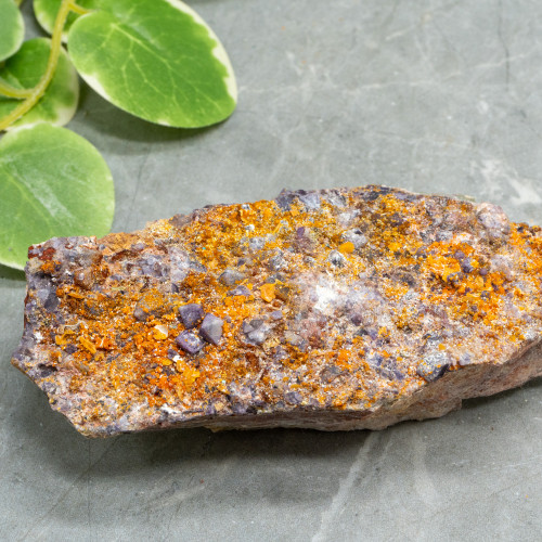 Purple Fluorite on Wulfenite, Mimetite, and Aragonite #4