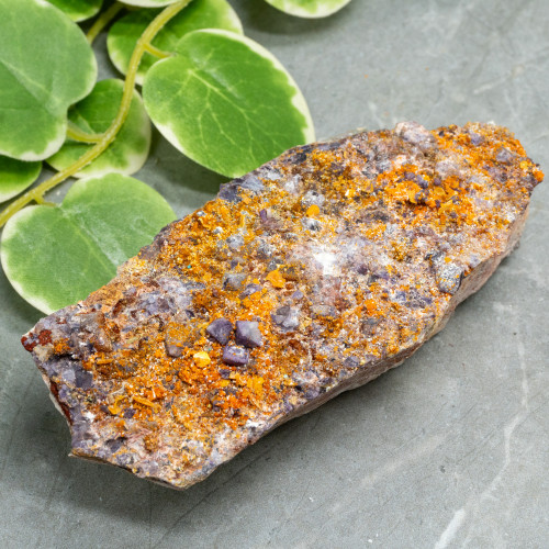 Purple Fluorite on Wulfenite, Mimetite, and Aragonite #4