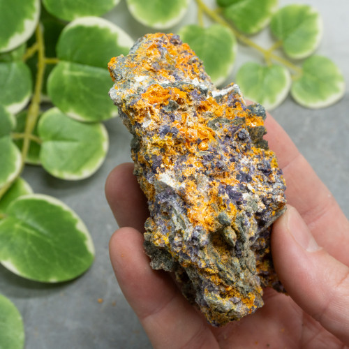 Purple Fluorite on Wulfenite, Mimetite, and Aragonite #3