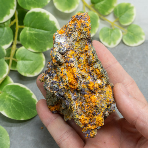 Purple Fluorite on Wulfenite, Mimetite, and Aragonite #3