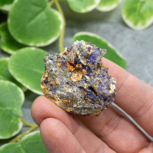 Purple Fluorite on Wulfenite, Mimetite, and Aragonite #2
