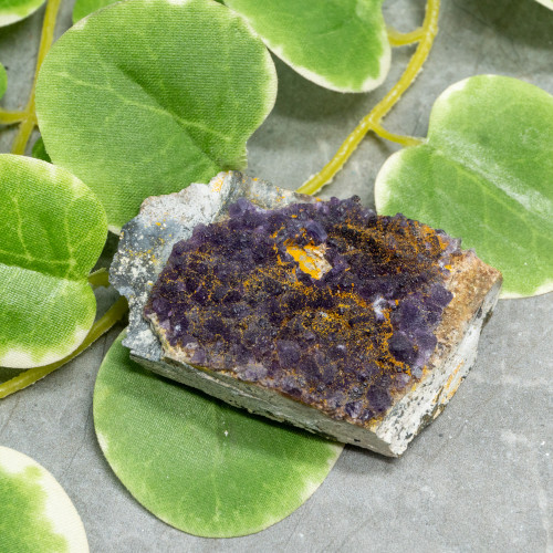 Purple Fluorite on Wulfenite, Mimetite, and Aragonite #1