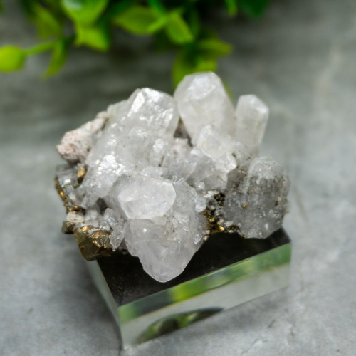 Mangano Calcite on Pyrite on stand #7