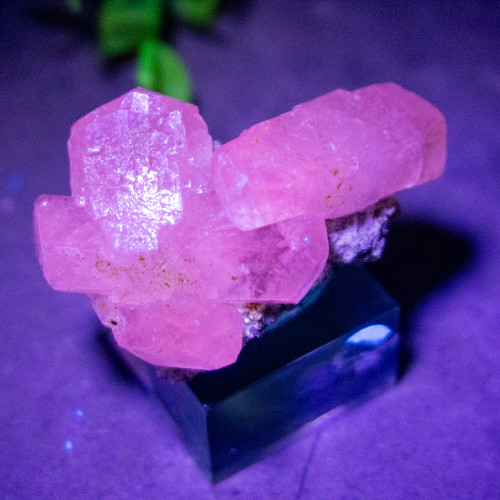 Mangano Calcite on Pyrite on stand #4