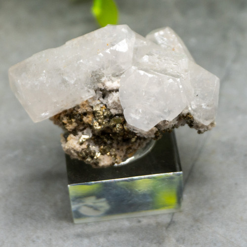 Mangano Calcite on Pyrite on stand #4