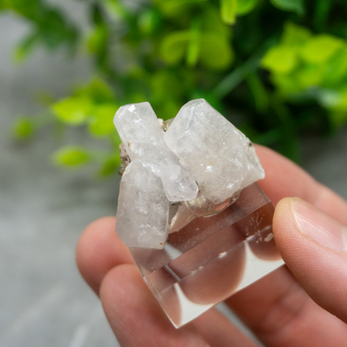 Mangano Calcite on Pyrite on stand #3