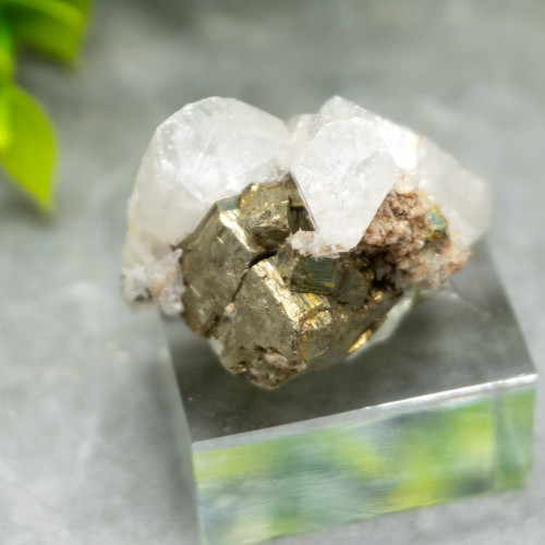 Mangano Calcite on Pyrite on stand #3