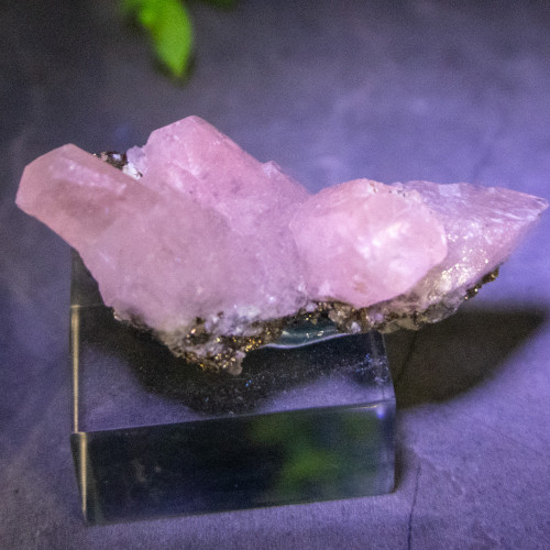 Mangano Calcite on Pyrite on stand #2