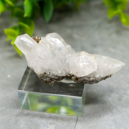 Mangano Calcite on Pyrite on stand #2