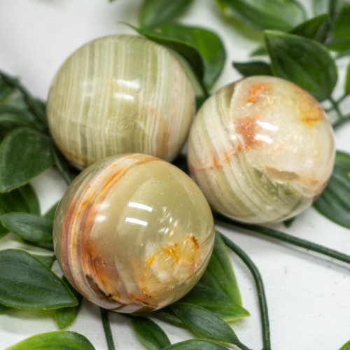 Mini Green Onyx Sphere Random