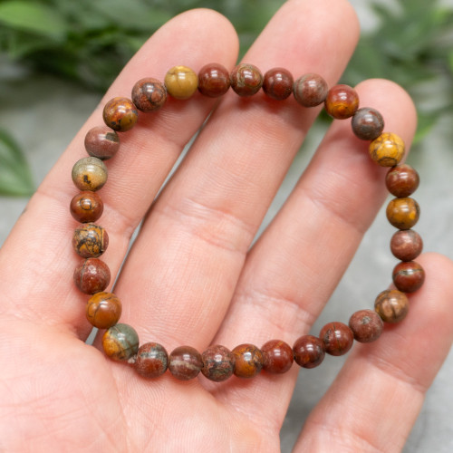 Red Picasso Jasper 6mm Bracelet