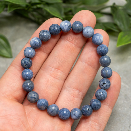 Blue Coral 8mm Bracelet