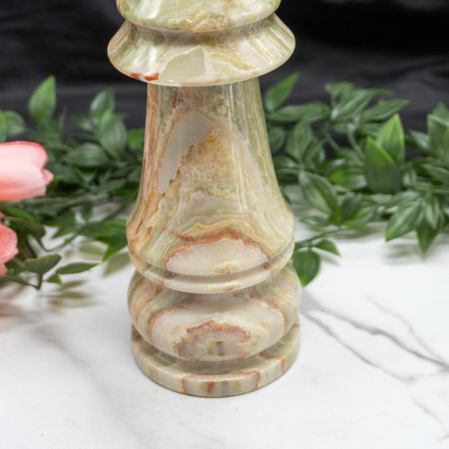 XL Green Onyx Queen Chess Piece