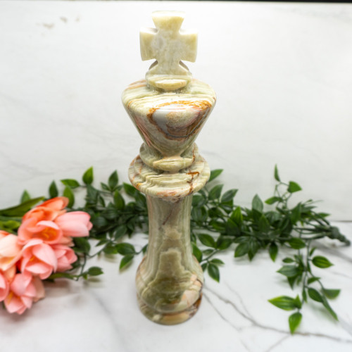 XL Green Onyx King Chess Piece