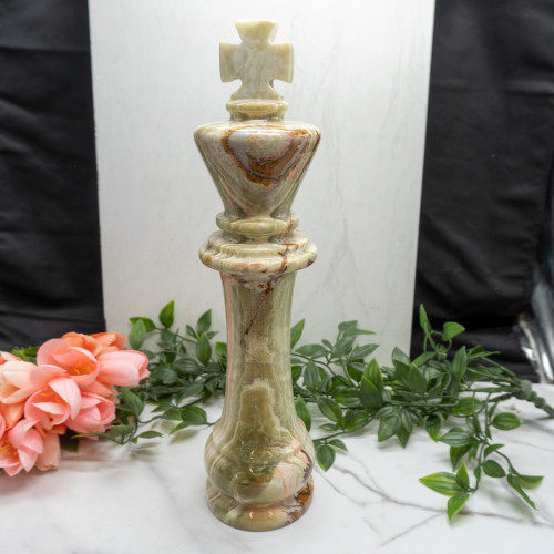 XL Green Onyx King Chess Piece