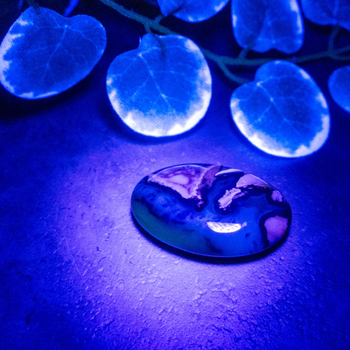 Volcano Agate Palmstone (UV Reactive) #11
