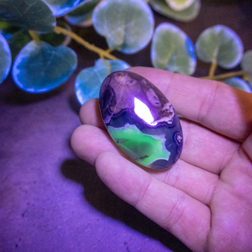 Volcano Agate Palmstone (UV Reactive) #6