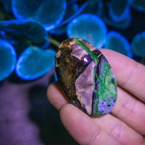 Volcano Agate Palmstone (UV Reactive) #4