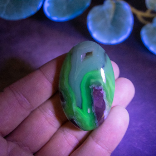Volcano Agate Palmstone (UV Reactive) #2