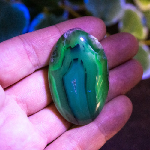 Volcano Agate Palmstone (UV Reactive) #1