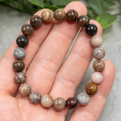 Petrified Wood Bracelet 8mm