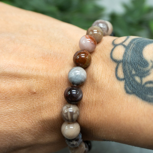 Petrified Wood Bracelet 8mm