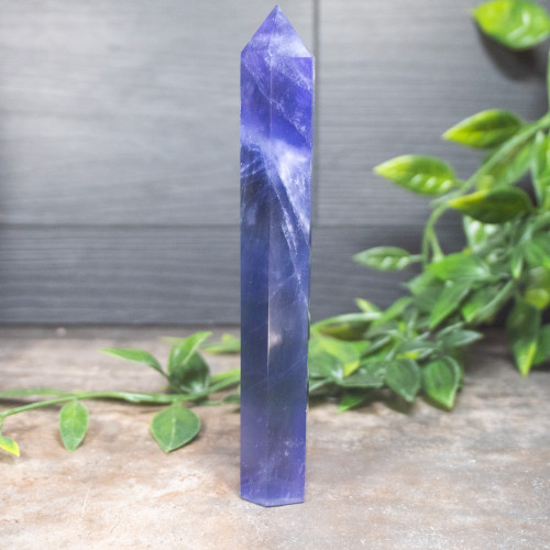 Purple &amp; Blue Fluorite XL Tower #4