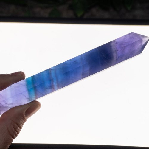 Purple &amp; Blue Fluorite XL Tower #4