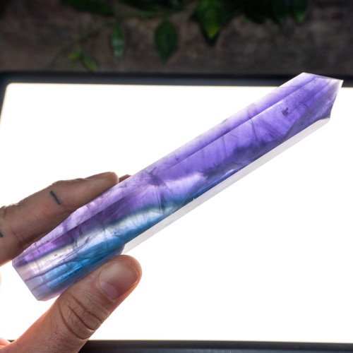 Purple & Blue Fluorite XL Tower #3