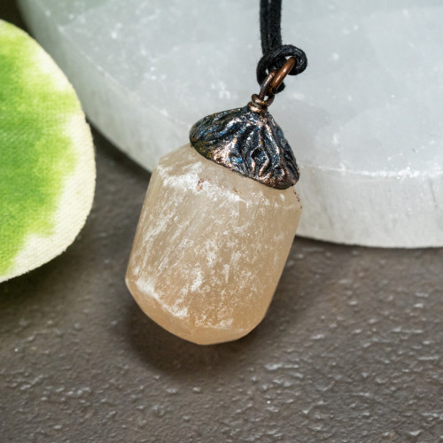 Orange Selenite Necklace #1