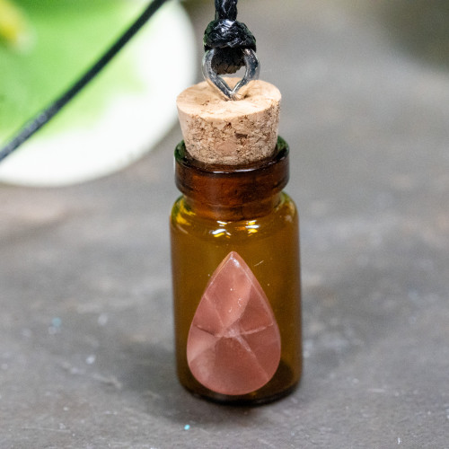 Carnelian Vial Jar Necklace #2