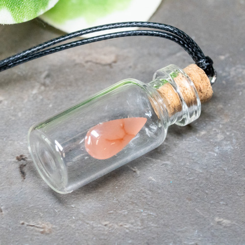 Carnelian Vial Jar Necklace #1