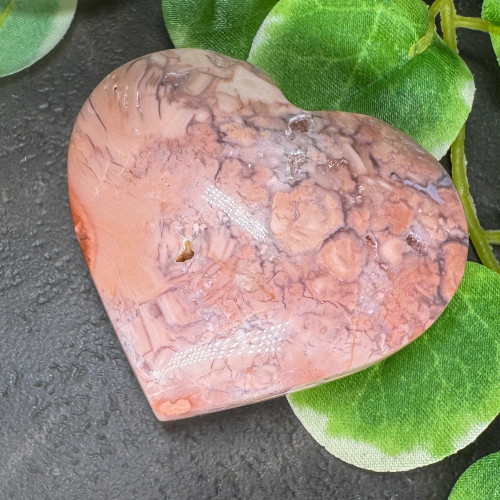 Cotton Candy Agate Heart #2