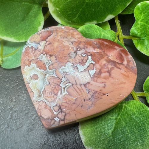 Cotton Candy Agate Heart #2