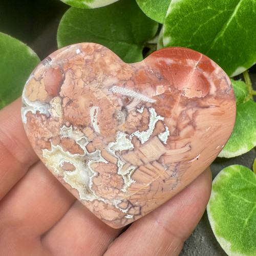 Cotton Candy Agate Heart #2