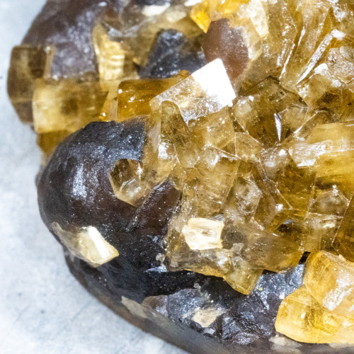 Golden Barite on Fluorite #21