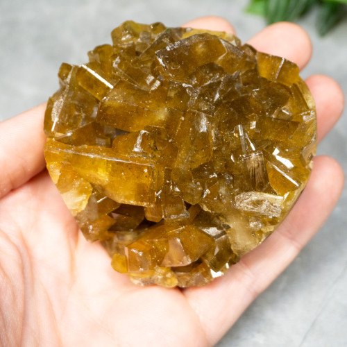 Golden Barite With Pyrite on Fluorite #20