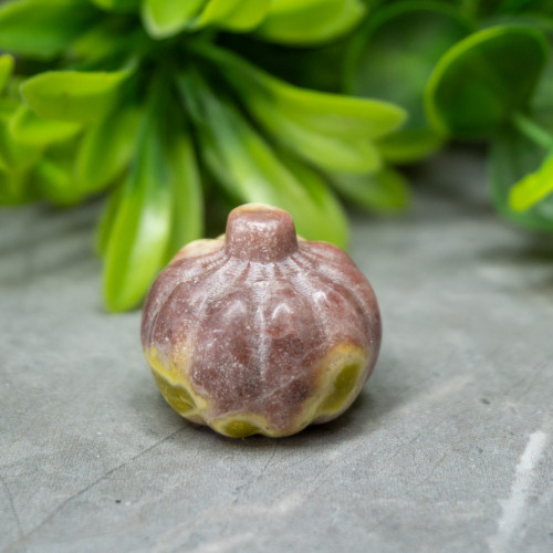Pink Aventurine and Serpentine Pumpkin #2