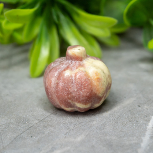 Pink Aventurine and Serpentine Pumpkin #2